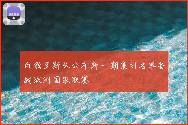白俄罗斯队公布新一期集训名单备战欧洲国家联赛